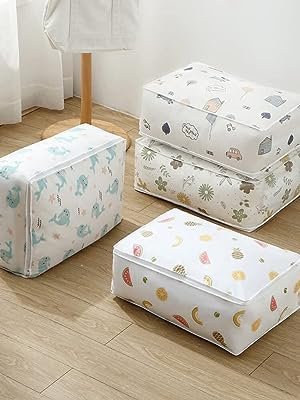 upan Blanket Storage bag Folding Organizer bag Moisture Proof, Mildew Proof, Dust Proof, Water proof, Washable Storage Bags for Clothes, Jackets, Pillows, Blankets (58x40x22 cm) (2)