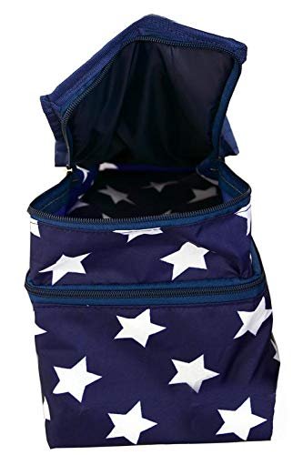 upan Shoe Pouch 2 Pocket Navy Blue with White Star (pack of 2) - Image 4