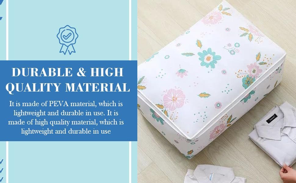 upan Blanket Storage bag Folding Organizer bag Moisture Proof, Mildew Proof, Dust Proof, Water proof, Washable Storage Bags for Clothes, Jackets, Pillows, Blankets (58x40x22 cm) (2) - Image 8