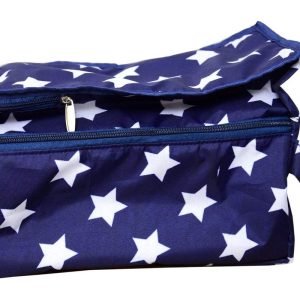 upan Shoe Pouch 2 Pocket Navy Blue with White Star (pack of 2)