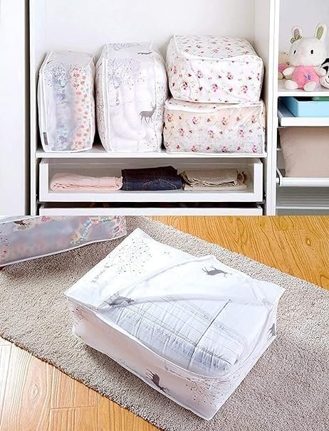upan Blanket Storage bag Folding Organizer bag Moisture Proof, Mildew Proof, Dust Proof, Water proof, Washable Storage Bags for Clothes, Jackets, Pillows, Blankets (58x40x22 cm) (2) - Image 7