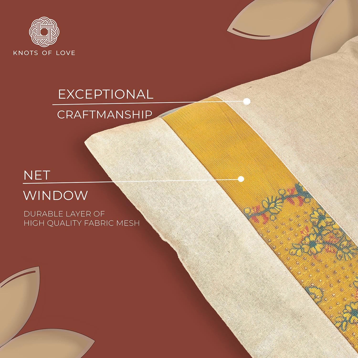 upan Cotton Saree Bags/Covers For Storage Big Size Single (Set of 6) (16 X 14 Inches) With Zip Closure For Clothes Bags And Wardrobeupan Organizer With Transparent Mesh Window, Beige - Image 6