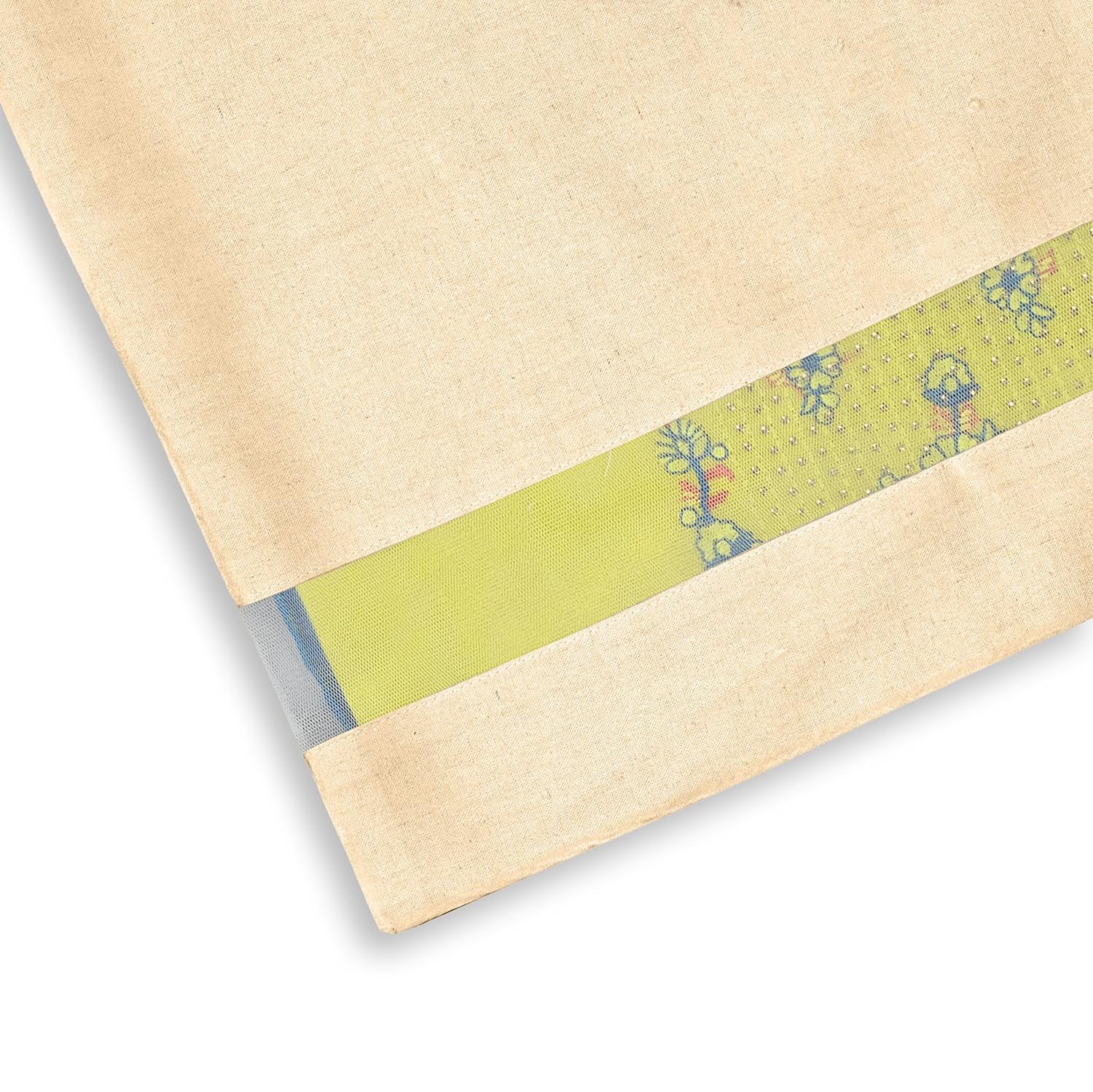 upan Cotton Saree Bags/Covers For Storage Big Size Single (Set of 6) (16 X 14 Inches) With Zip Closure For Clothes Bags And Wardrobeupan Organizer With Transparent Mesh Window, Beige - Image 9